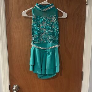 Sparkling  XLC Teal Kids Costume